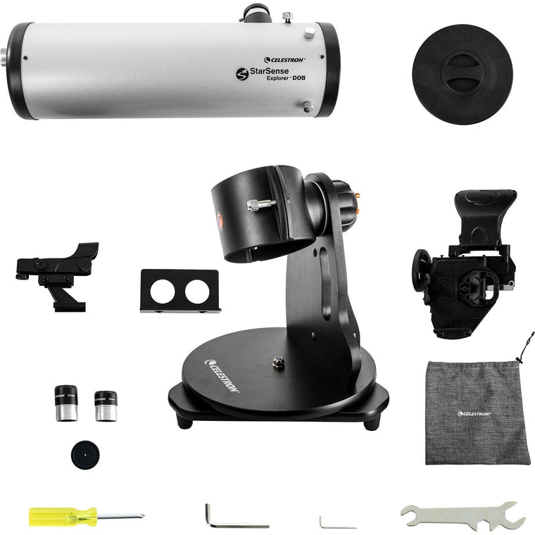 Celestron SSE 114mm Tabletop Dobson – Spiegelteleskop, 114 mm Öffnung, 450 mm Brennweite, f/4, Schwarz/Silber