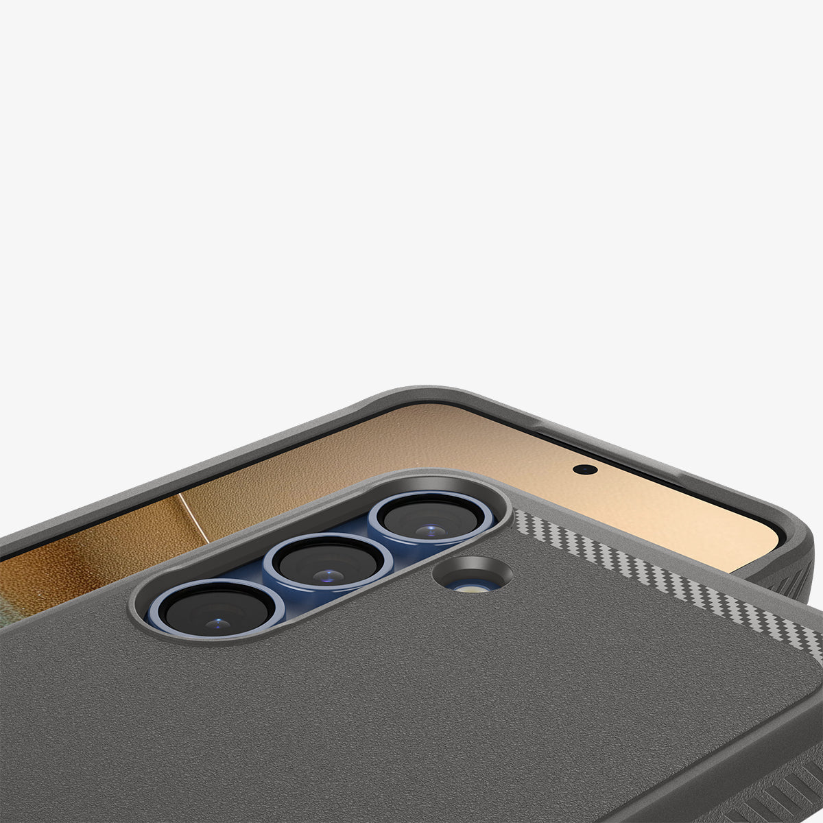 Spigen Backcover – für Samsung Galaxy S25, PC+TPU, Schwarz, bis 1,2 m sturzsicher