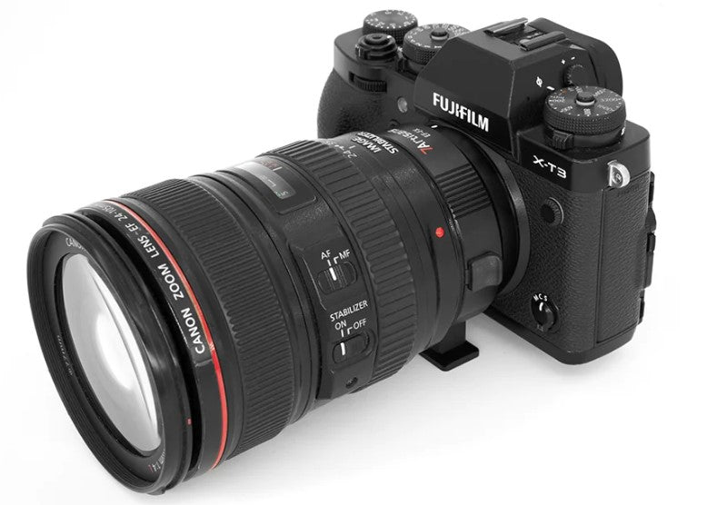 7Artisans EF-FX Autofokus-Adapter – für Canon EF-Objektive an Fujifilm FX-Kameras – Schwarz