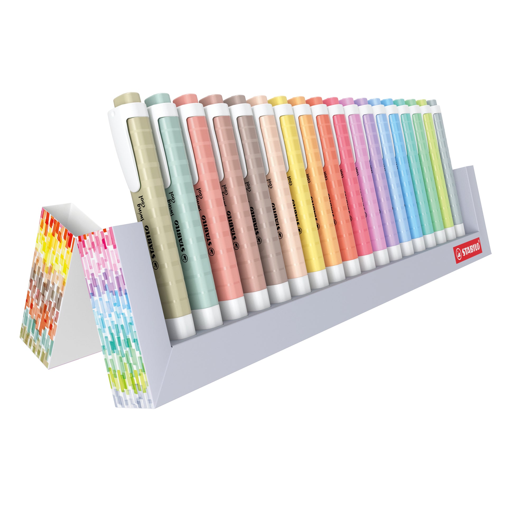 STABILO swing cool Textmarker Desktop Set 18 Farben – Keilspitze, 1–4 mm
