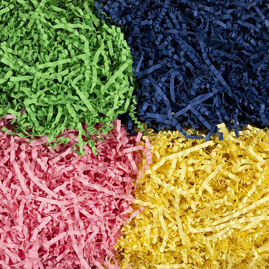 Creativ Company Papierstreifen – 0,2 kg – 3 mm Breite – blau, grün, pink, gelb – 1 Stück