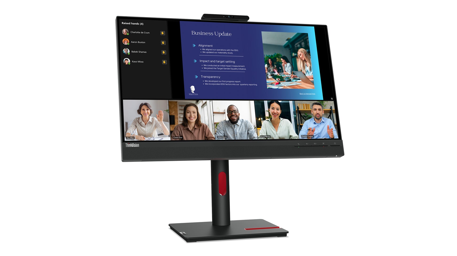 Lenovo Thinkvision T24V-30 – Monitor, 23,8", VESA 100 × 100, Raven Black