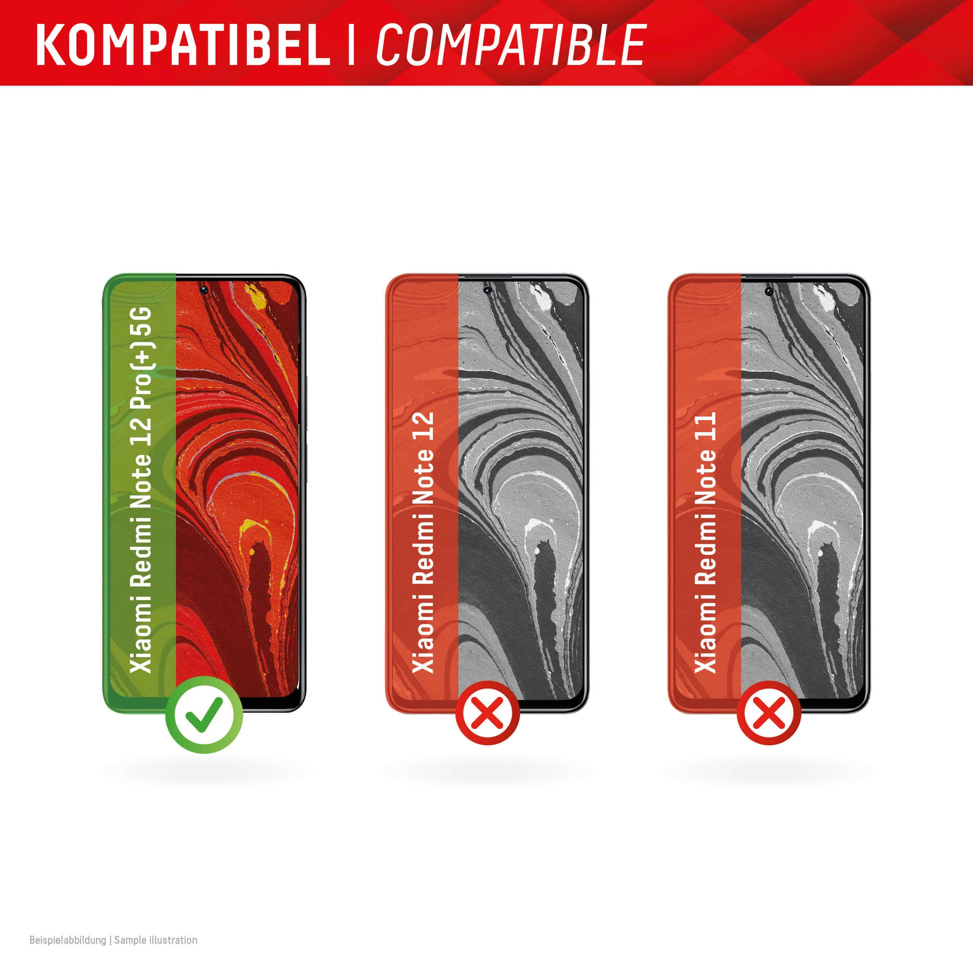 E.V.I. Displayschutz (Panzerglas), 10H – für Redmi Note 12 5G – mit Applikator