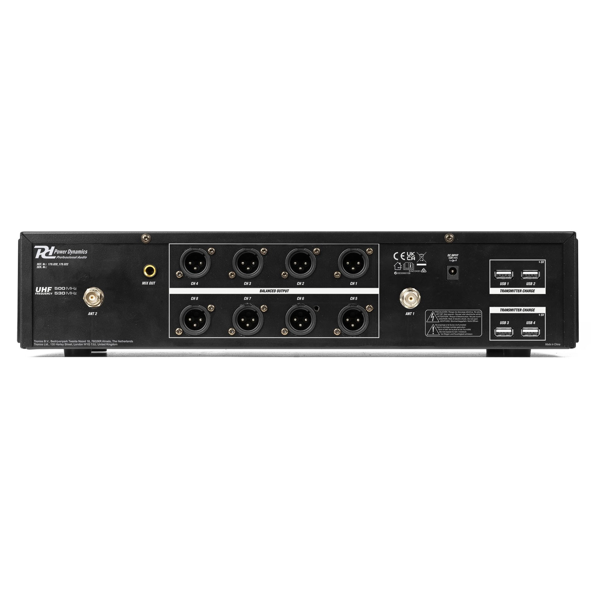 Power Dynamics PD528 Funkmikrofon 2er-Set – 6,3 mm Klinke, Kabellos, Niere, 500–530 MHz, Schwarz