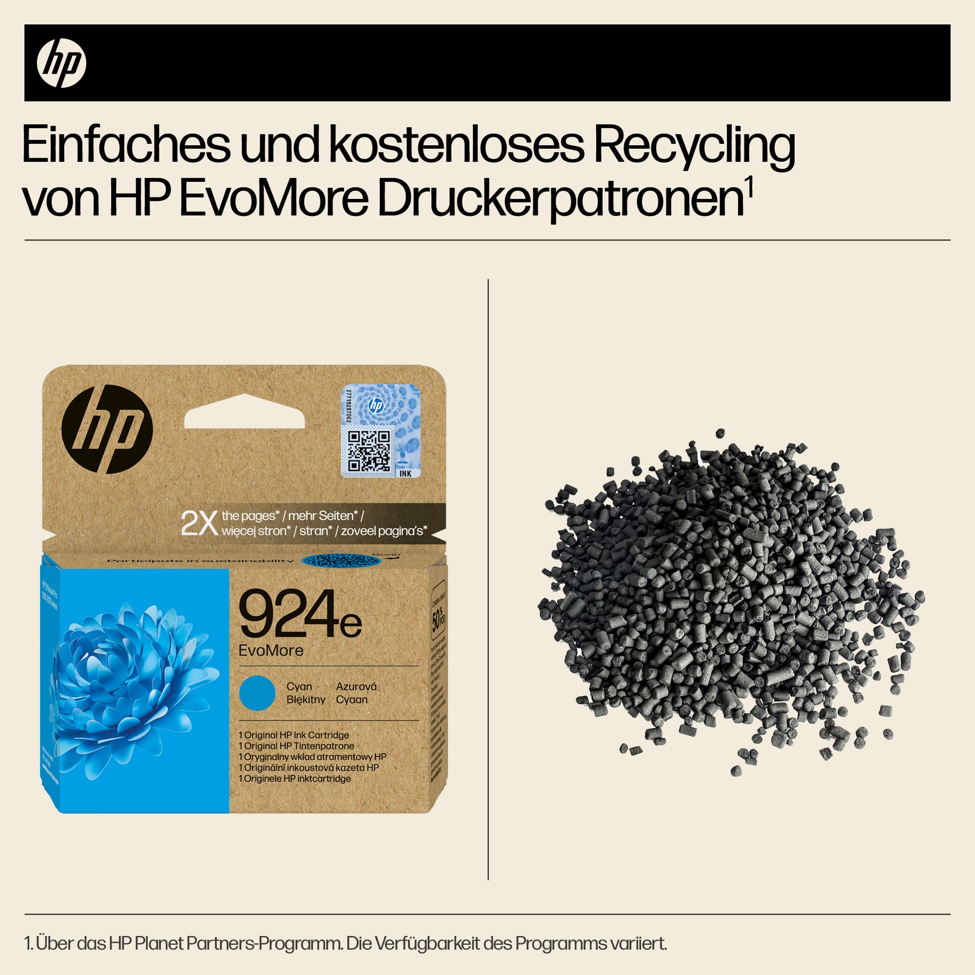 HP 924EXL Cyan Tintenpatrone (Original) – 800 Seiten – für HP 924E