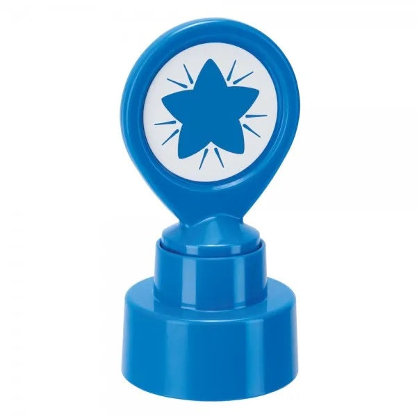 Colop Motivations-Stempel – Selbstfärbender Motivstempel, Motiv Blauer Stern, Ø 22 mm – blau