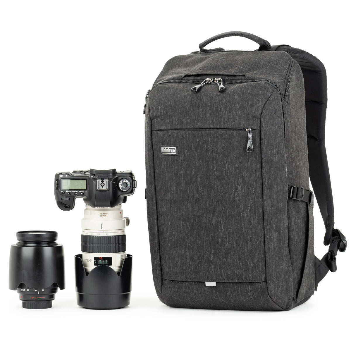 Think Tank BackStory 15 Kamerarucksack – Schwarz – für 16" Notebook, 4 Objektive