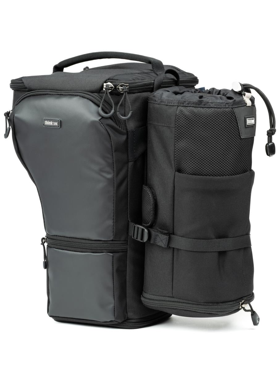 Think Tank Digital Holster 50 V3.0 – Nylon/TPU, Regenhülle – für DSLR (inkl. Batteriegriff) und Systemkameras