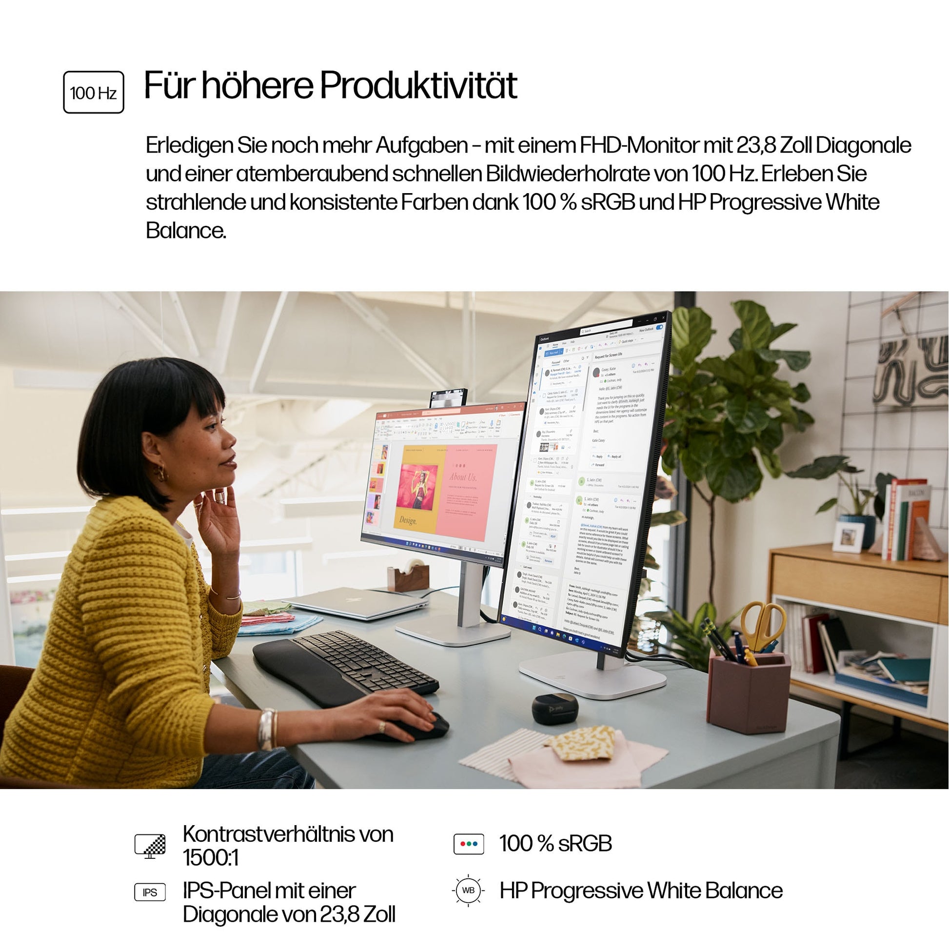 HP Serie 5 Pro 524pf – Monitor, 23,8" 1920 × 1080 (Full HD)