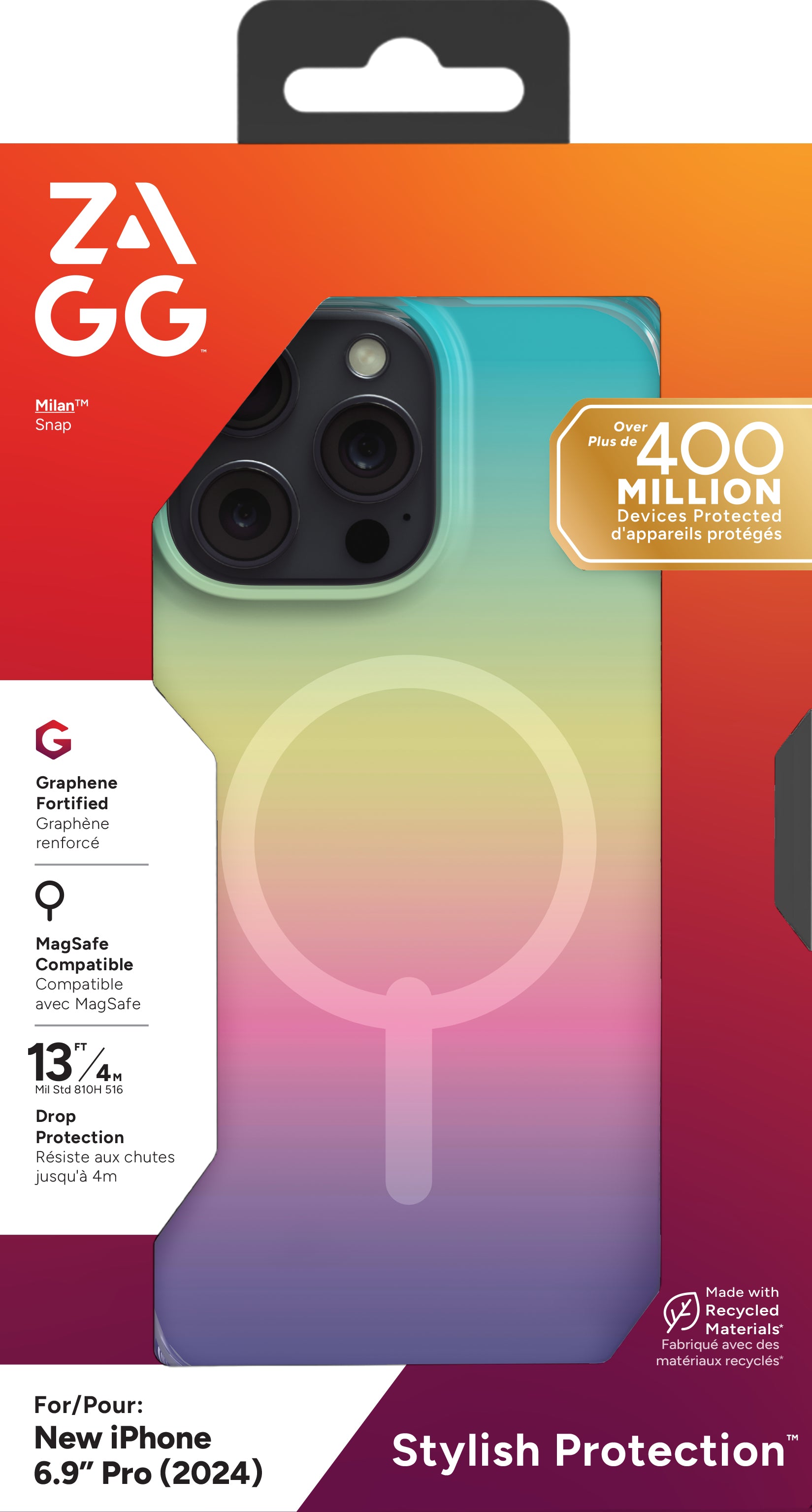 ZAGG Backcover Milan – für Apple iPhone 16 Pro Max – irisierend
