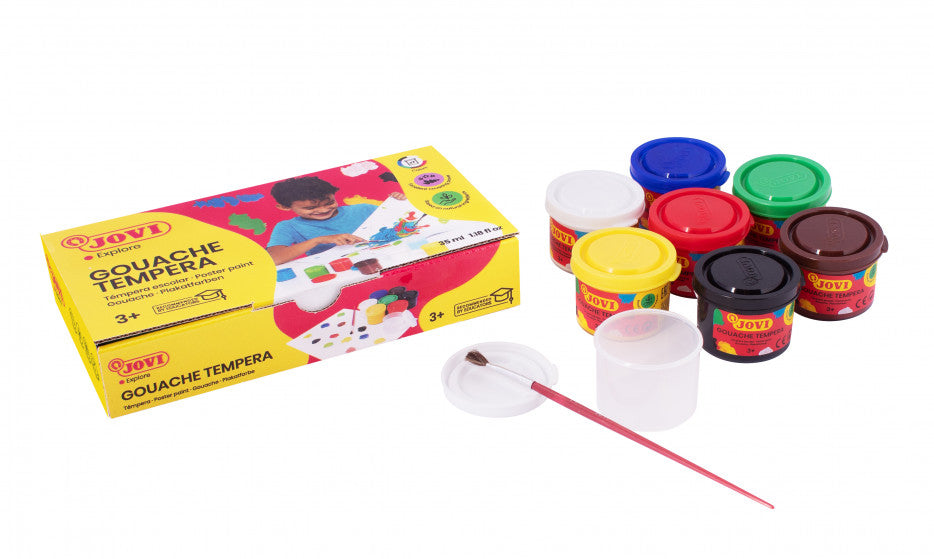 Jovi Gouache – 12 Farben – 12×15 ml (180 ml), inkl. Pinsel