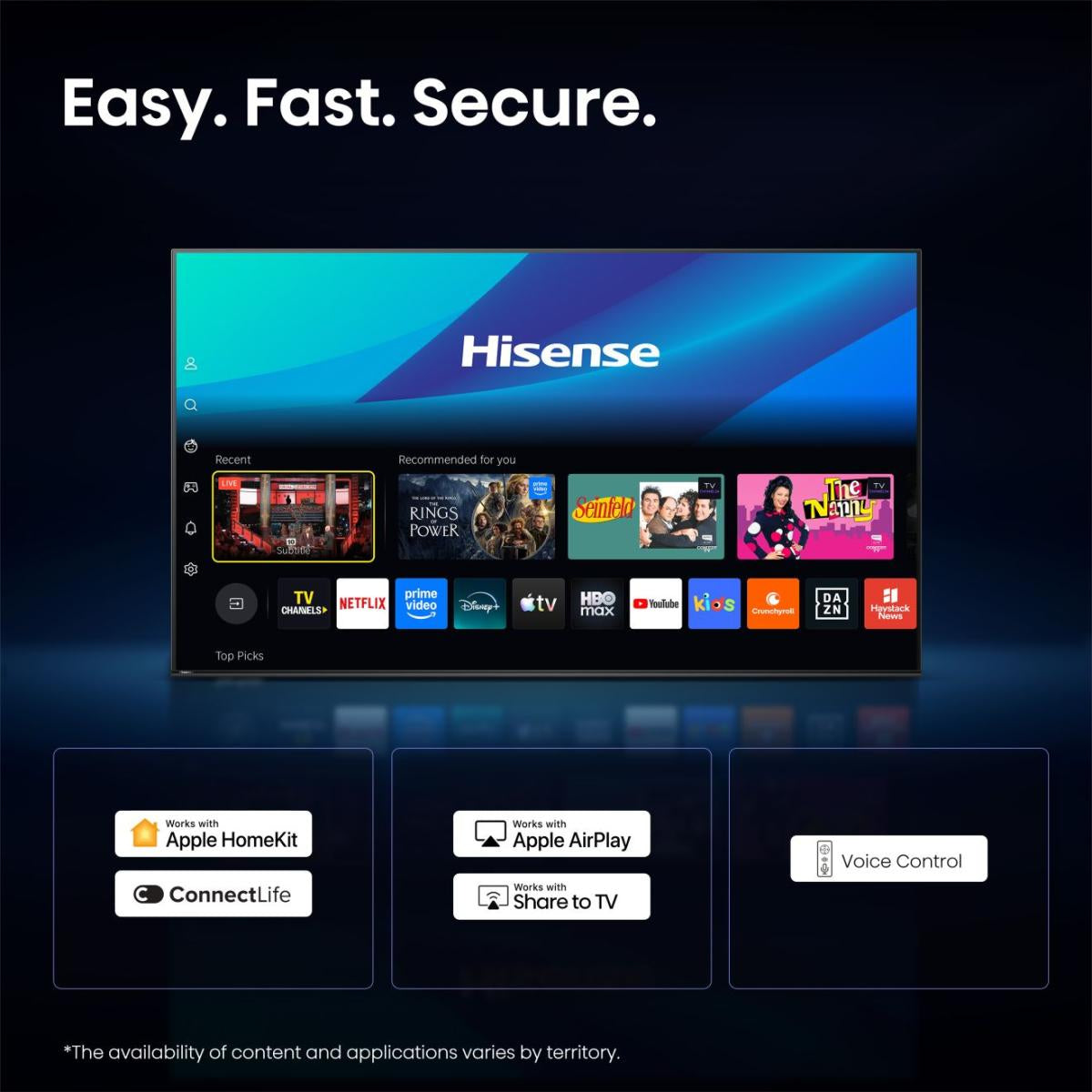 Hisense 43E7S PRO – 43" QLED Fernseher – 4K UHD – VIDAA U9 – 144 Hz – Dolby Vision