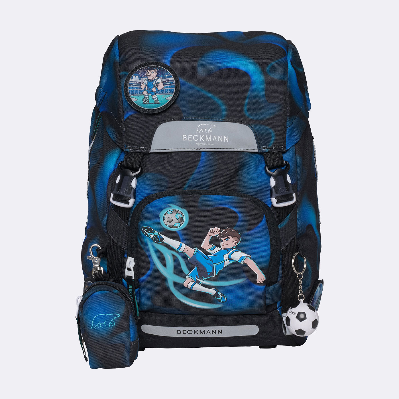 Beckmann Schulrucksack Classic 1st – 6-teilig – Magic League – 24,0×37,0×25,0 cm – aus rPET