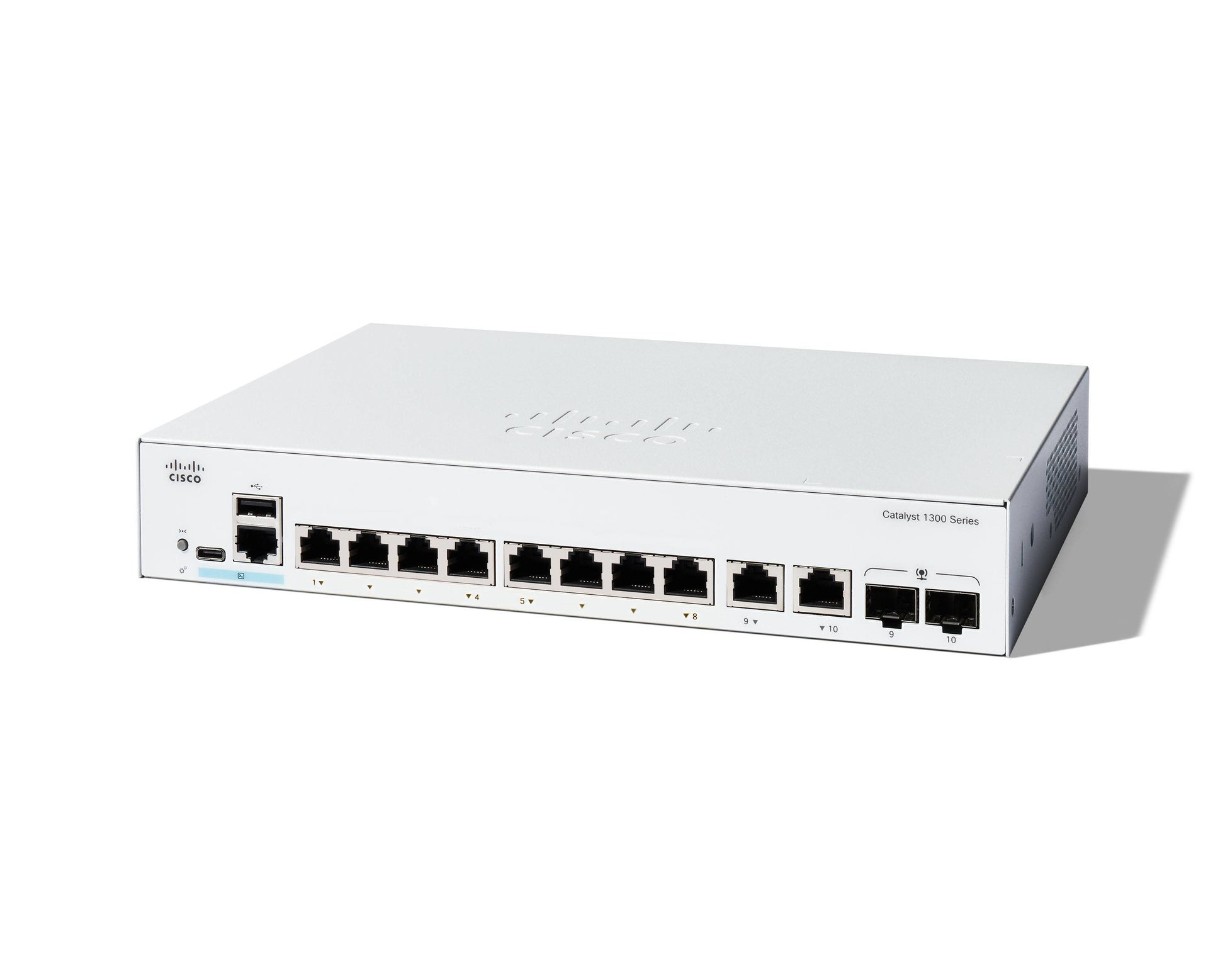 Cisco Catalyst 1300 – Managed Switch – 8×GbE, 2×Combo-SFP, L2, 19" Rack