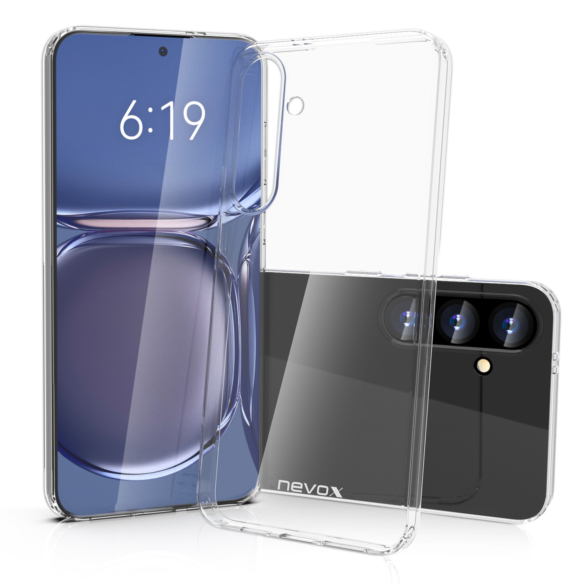 nevox StyleShell Flex – Backcover – für Samsung Galaxy S25, TPU, Transparent