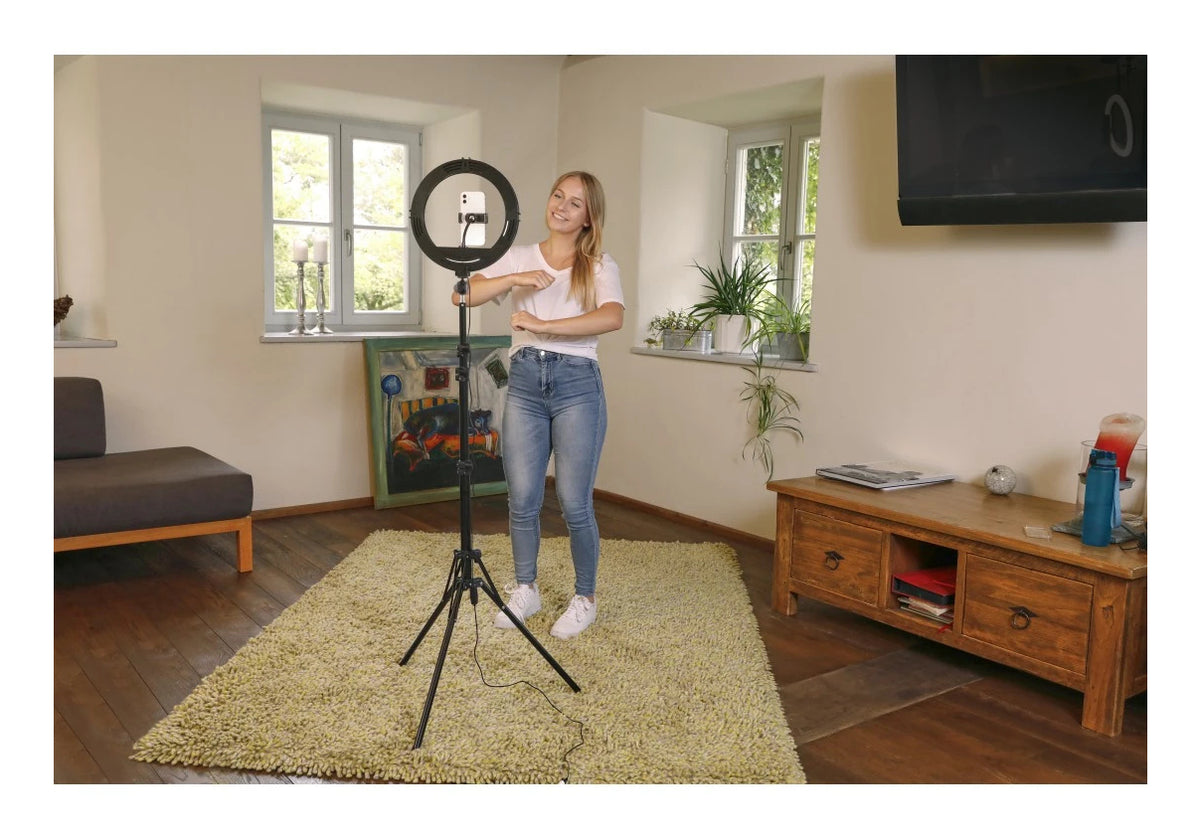 Hama SpotLight Steady 120 III Streaming-Licht – 1020 lm, 3000–6500 K – 1/4" Gewinde – USB