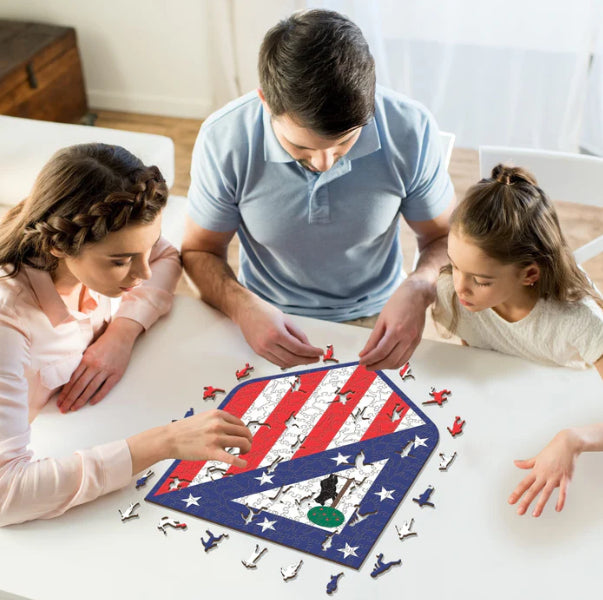 Iconic Puzzles Atletico Madrid - Logo - Logikspiel, 1 Spieler, ab 14 Jahren