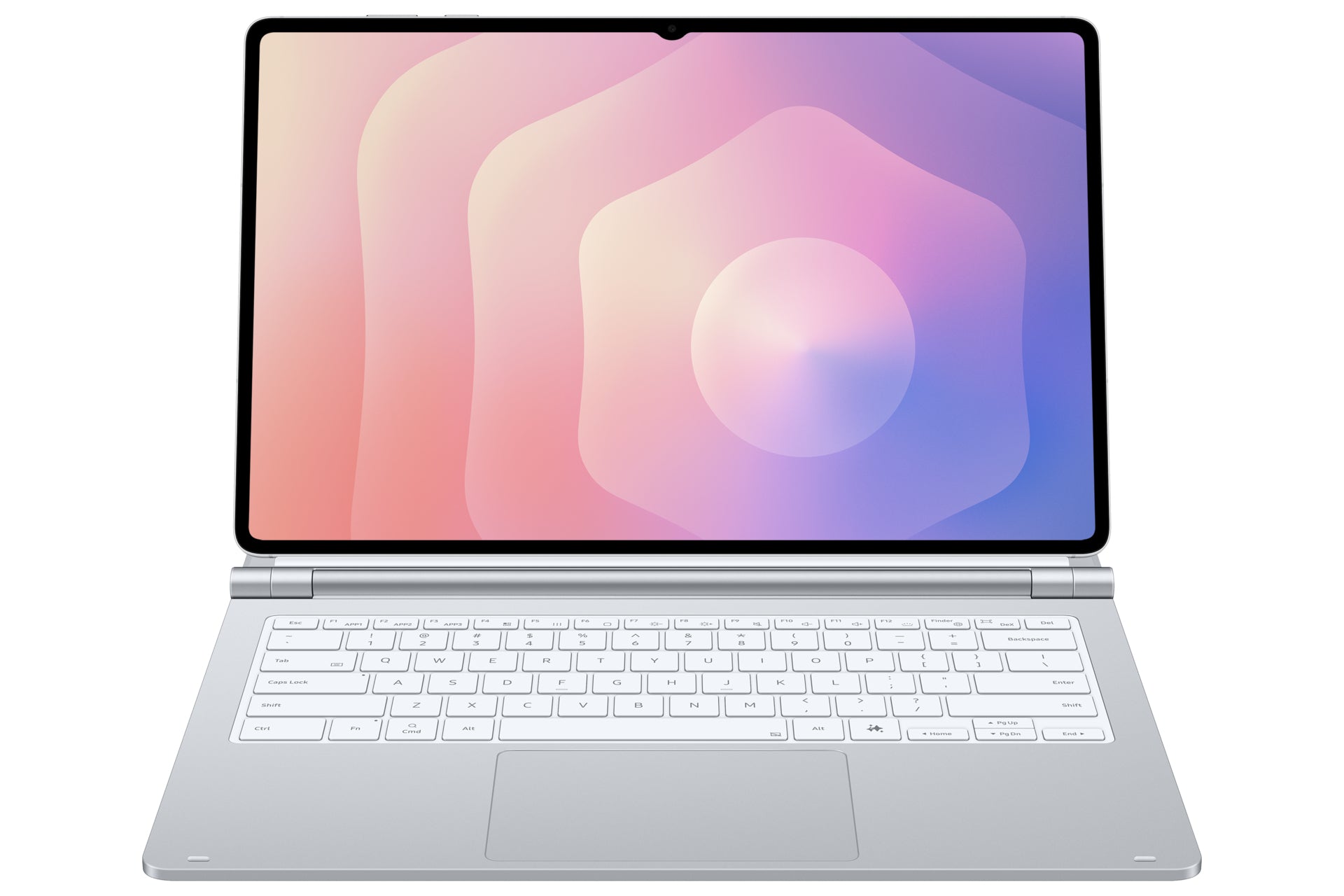 Samsung EF-DX935 Tastatur-Case für Galaxy Tab S11 Ultra – Pogo Pin, QWERTZ (CH), mit Trackpad – Silber