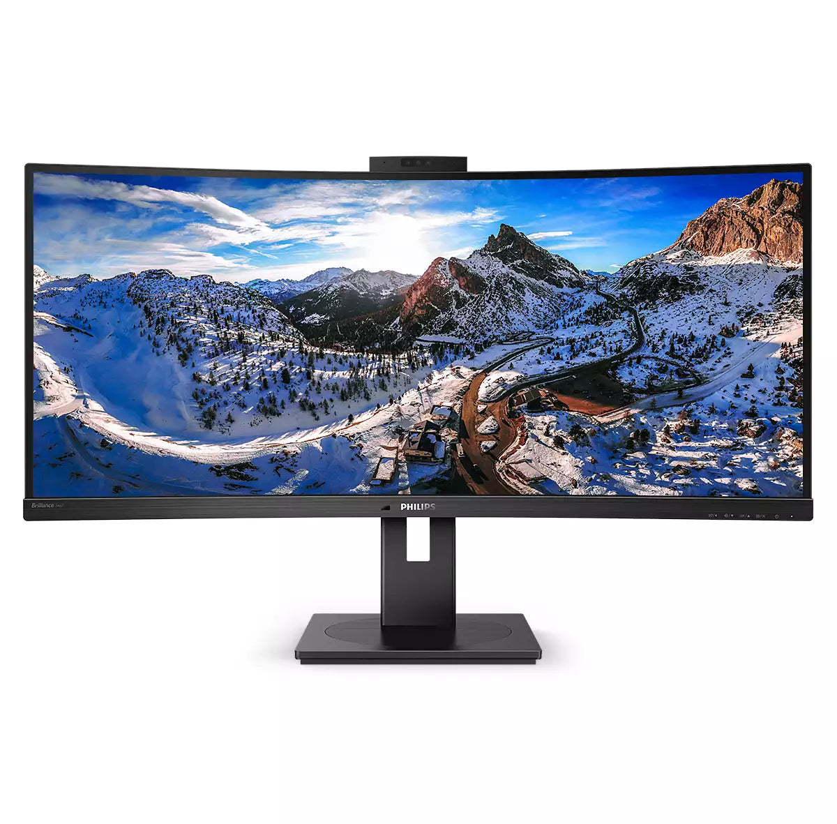 Philips 346P1CRH/00 – 34" Curved, 3440 × 1440 (UWQHD), VA, 100 Hz, USB‑C 90 W, Webcam, LAN, DisplayHDR 400