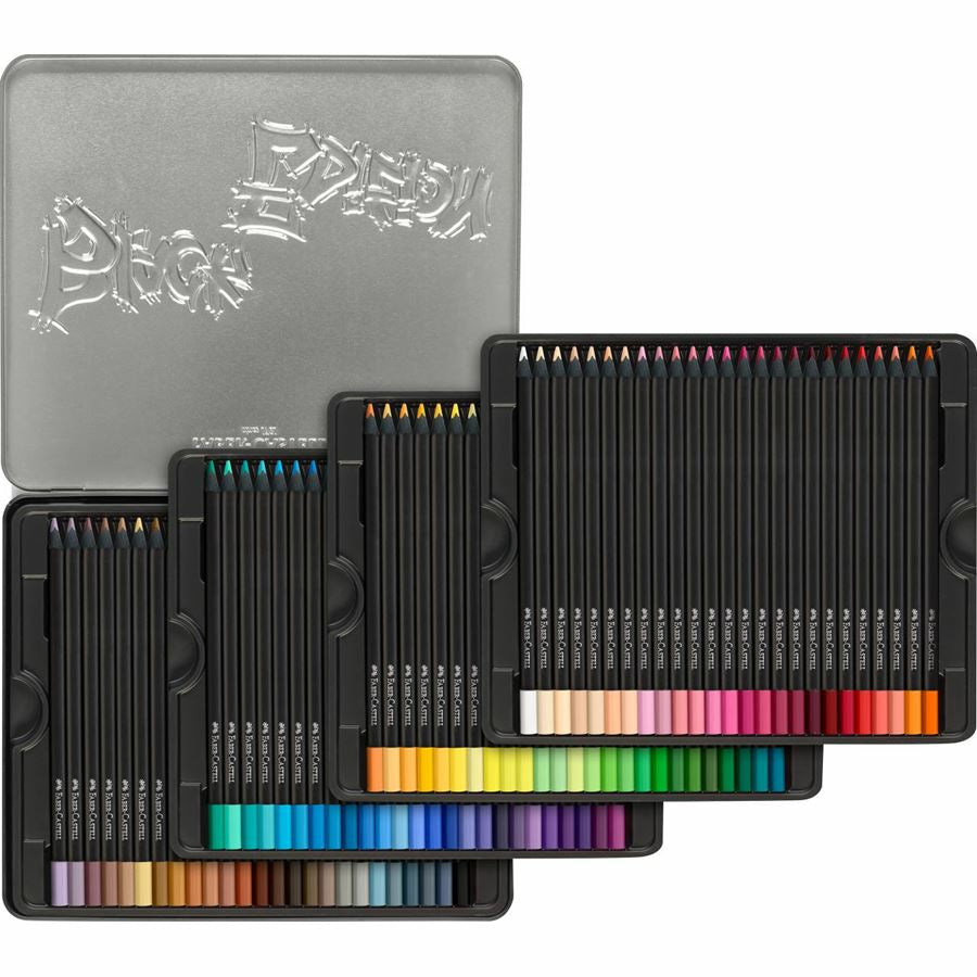 Faber-Castell Buntstifte – 100 Farben, im Metalletui, Ø 3 mm, dreikantig, FSC