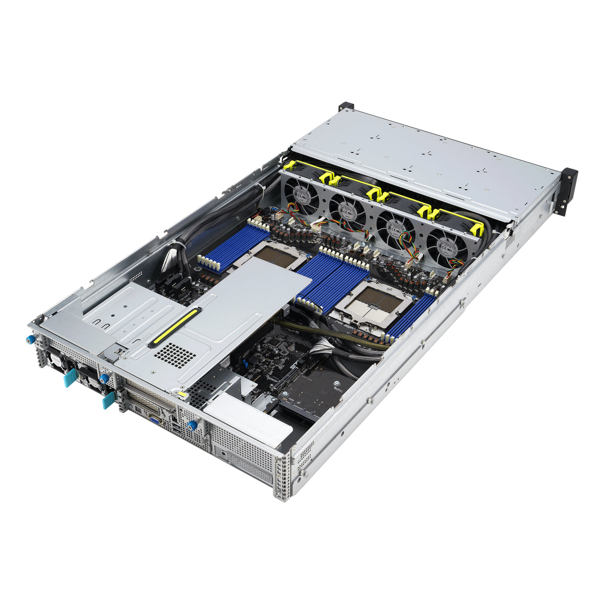 ASUS RS720A-E12-RS24 Rack (2U) – AMD EPYC (2×, Sockel SP5), bis zu 6 TB RAM, 24×2,5" HDD/SSD, M.2