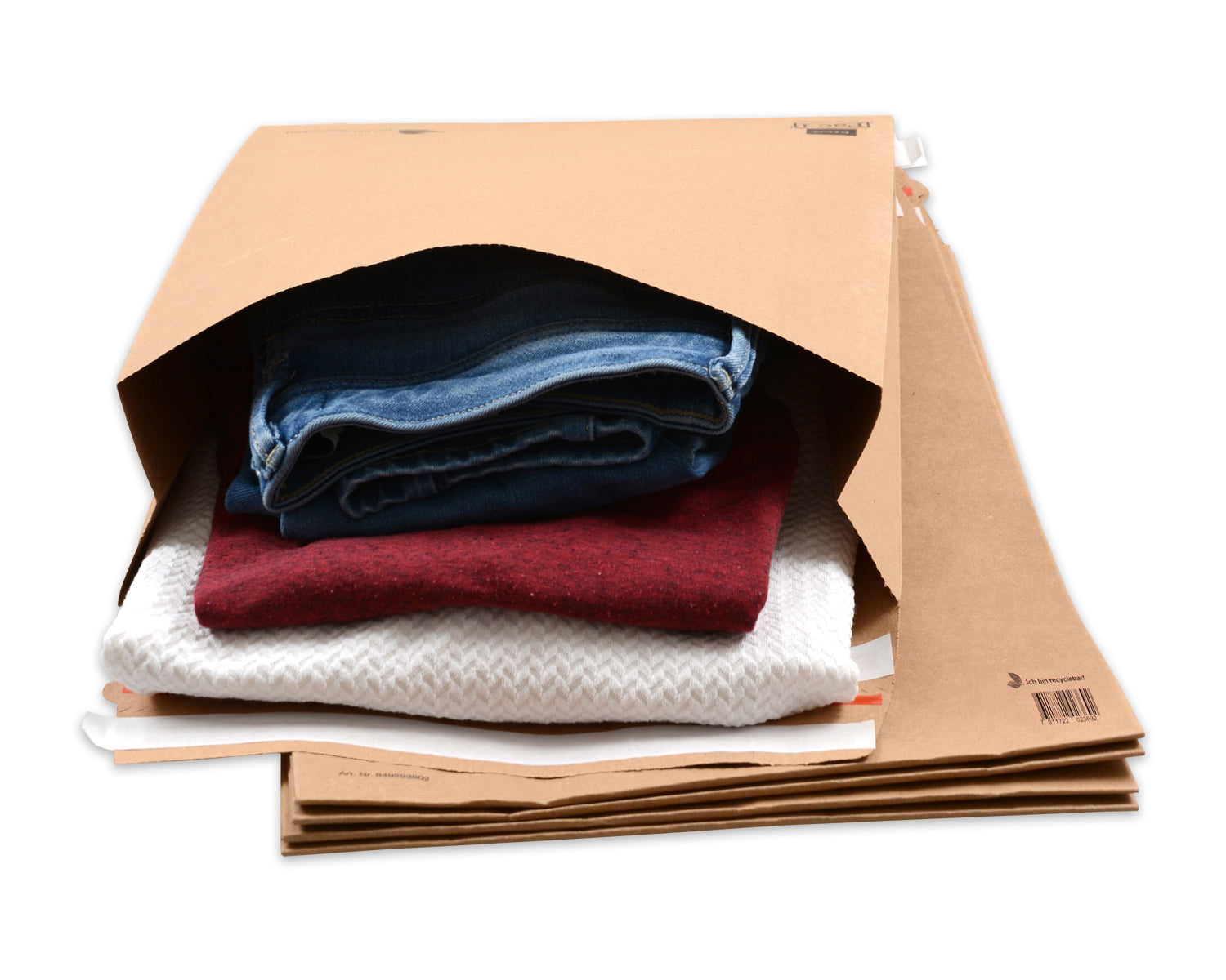 Elco Papierversandtasche – 225 × 335 × 70 mm, braun, Einsteckverschluss, FSC-zertifiziert – 100 Stück