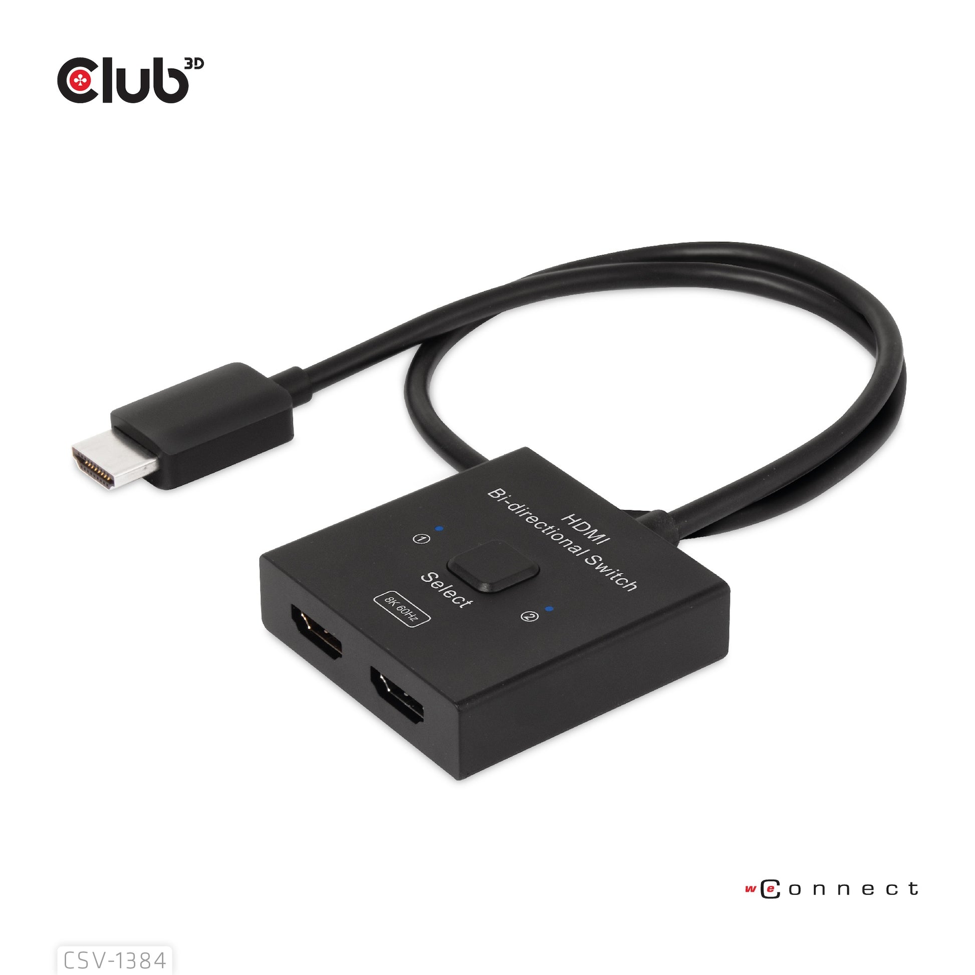 CLUB3D Club 3D CSV-1384 – HDMI Switch, 2×1, 8K@60 Hz
