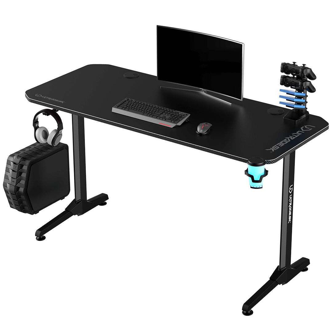 Ultradesk Frag V3 – Computertisch 1'400×600×760 mm, bis 90 kg, schwarz