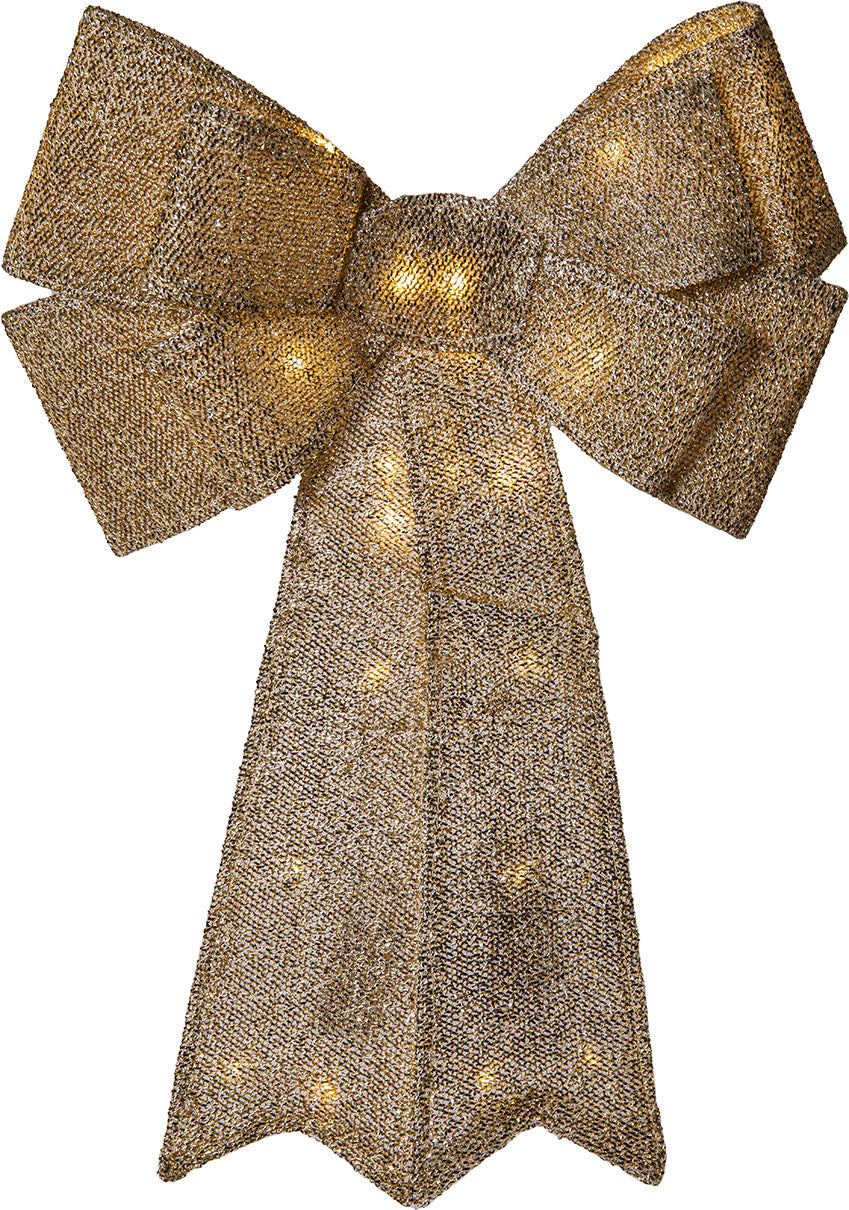 Star Trading Hängende Dekoration Lotta – 53 × 40 × 3 cm, Warmweiss, Gold, Batteriebetrieb (2×AA, 10 h)