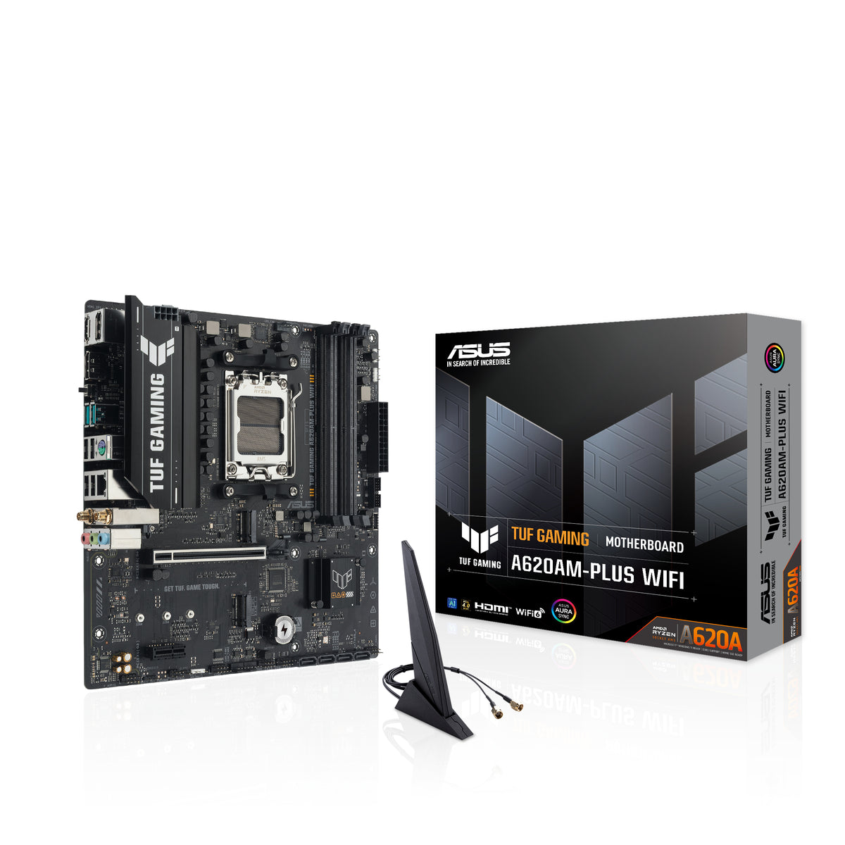 ASUS TUF GAMING A620AM-PLUS WIFI – Mainboard – AM5, AMD A620A, mATX, DDR5
