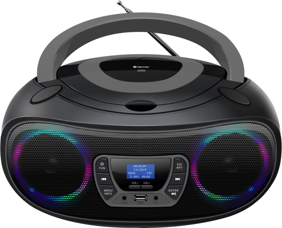 Denver TDB-212 – Tragbares DAB+ Radio, UKW, CD, Bluetooth – Grau