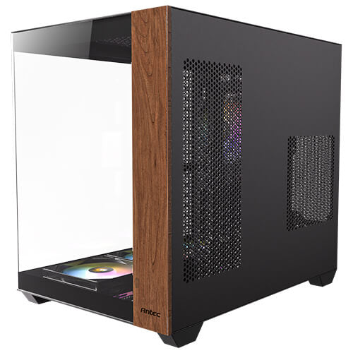 Antec CX800 – PC-Gehäuse – Midi Tower, ATX, Schwarz/Holz, Seitenfenster, 3×120 mm Lüfter, 2×3,5"+2×2,5"