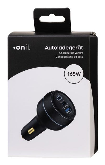 ONIT Autoladegerät Pro 165W – Universal, Schwarz