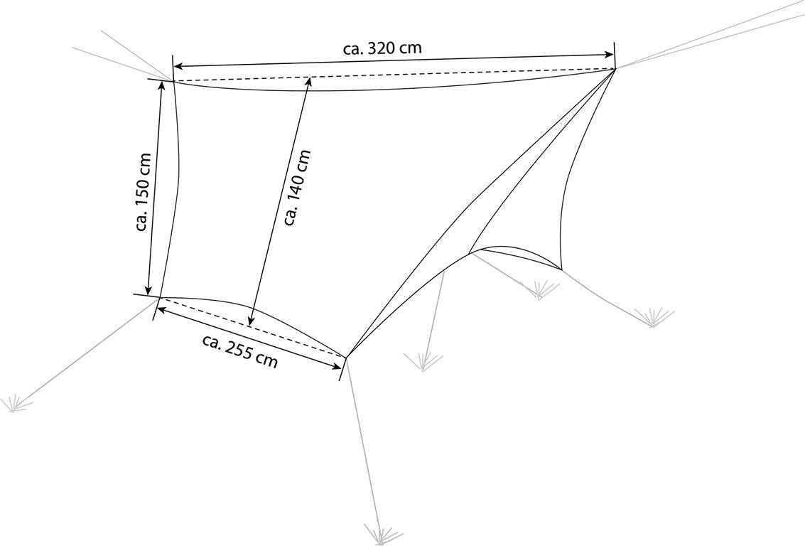 AMAZONAS Hängematte (hängend) – faltbar, Wassersäule 3'000 mm – für 1 Person, 140 × 320 cm – dunkelgrün