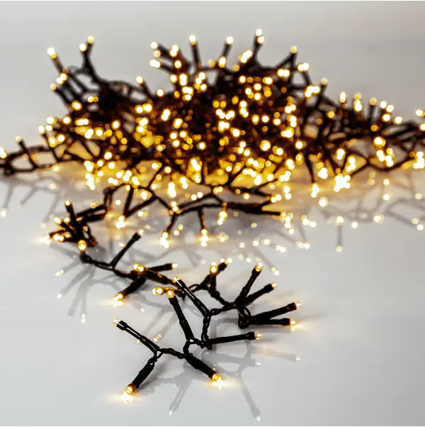 Star Trading Lichterkette – 16 m, 324 lm, 5,92 W, Warmweiss, 1900 K, IP44, Netzbetrieb, Schwarz, PVC