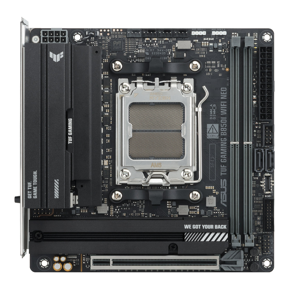 ASUS TUF GAMING B850I WIFI NEO – Mainboard – Sockel AM5, AMD B850, mITX, 2×DDR5