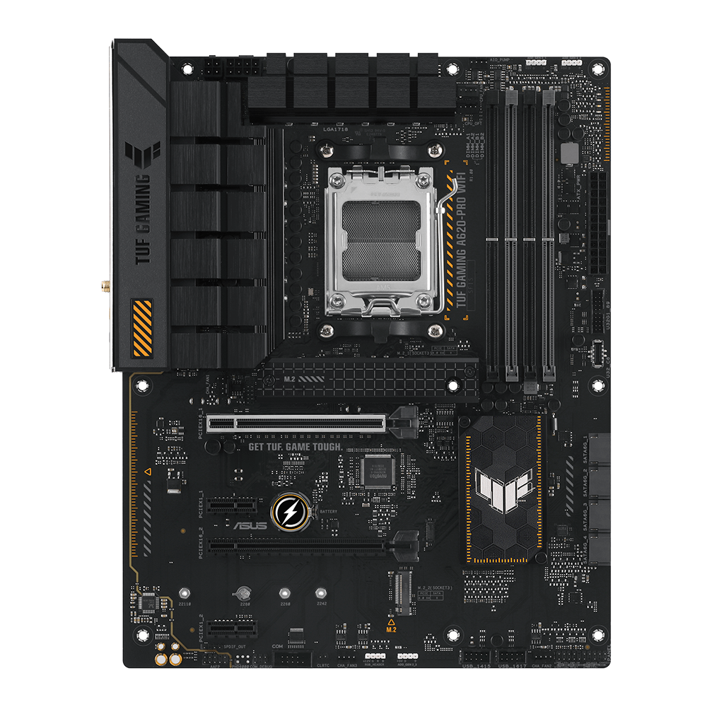 ASUS TUF GAMING A620-PRO WIFI – Mainboard – Sockel AM5, AMD A620, ATX, DDR5
