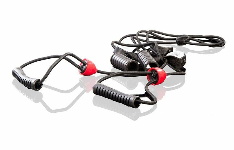 Gymstick Multigriff Klimmzugstange, 200 cm – Schwarz/Rot, Nylon/Polypropylen/TPR