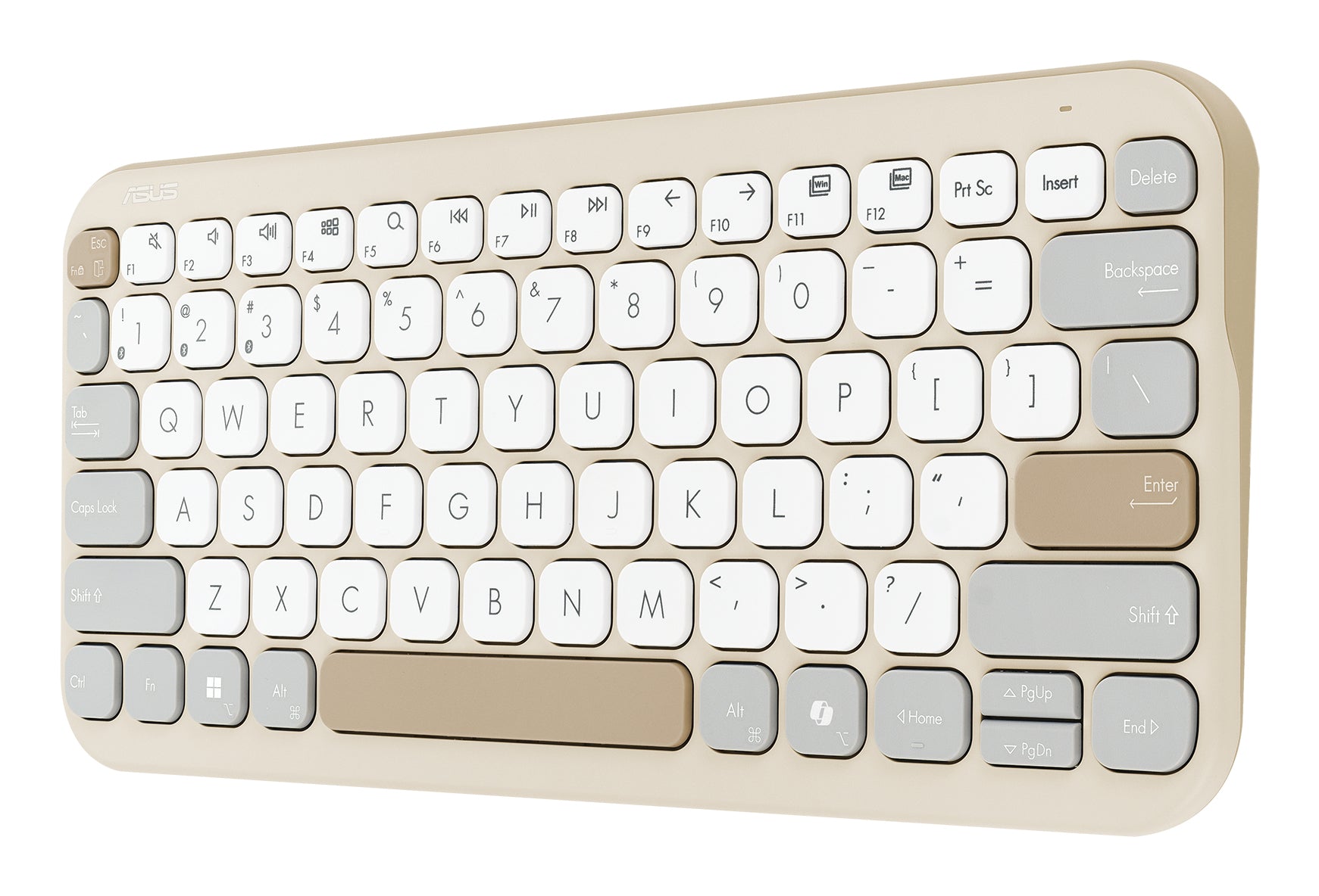 ASUS Marshmallow KW100 – Tastatur 75% – Schere – Bluetooth – QWERTZ (DE) – ohne Ziffernblock