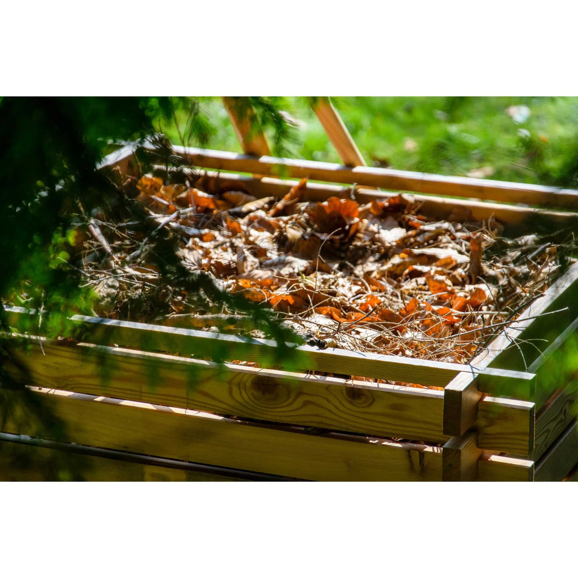 Dobar Abfalleinsatz Komposter Lärchi – 420 l, Holz, B 790 × T 790 × H 790 mm