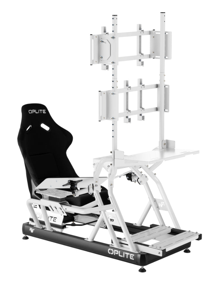 Oplite R8 Fury – Höhenverstellbarer Tisch, 60 × 120 cm, höhenverstellbar, 150 kg, weiss, stahl, kabelmanagement