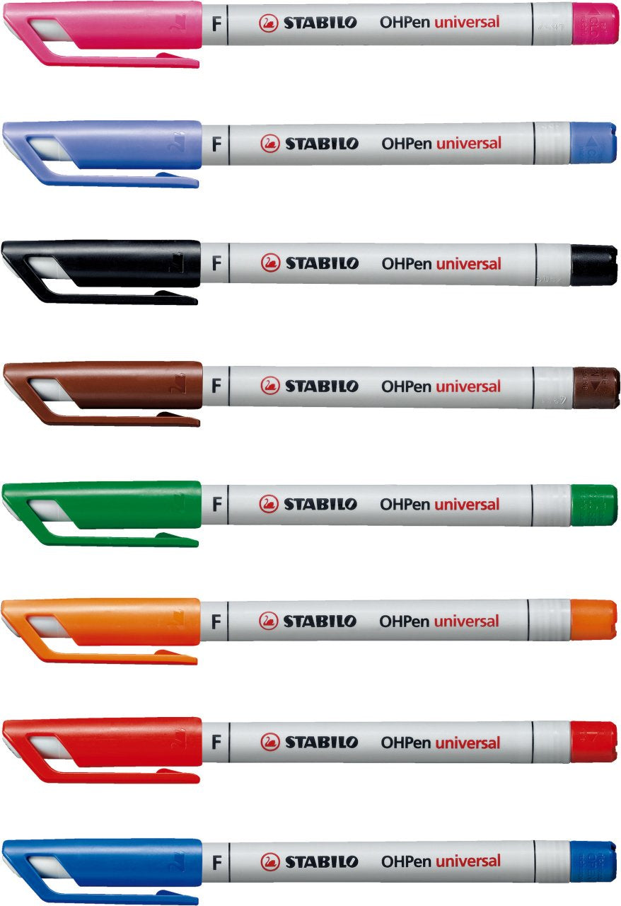 STABILO Non-Permanent-Marker OHPen – fein 0,7 mm – rot – trocken abwischbar
