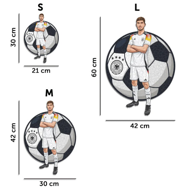 Iconic Puzzles Puzzle Kai Havertz (Deutsche Nationalmannschaft) – 30 × 42 cm – ab 10 J. – Holz, mehrfarbig