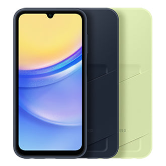 Samsung Backcover – für Samsung Galaxy A15 5G, Schwarz/Blau, mit Kartenfach, kratzresistent