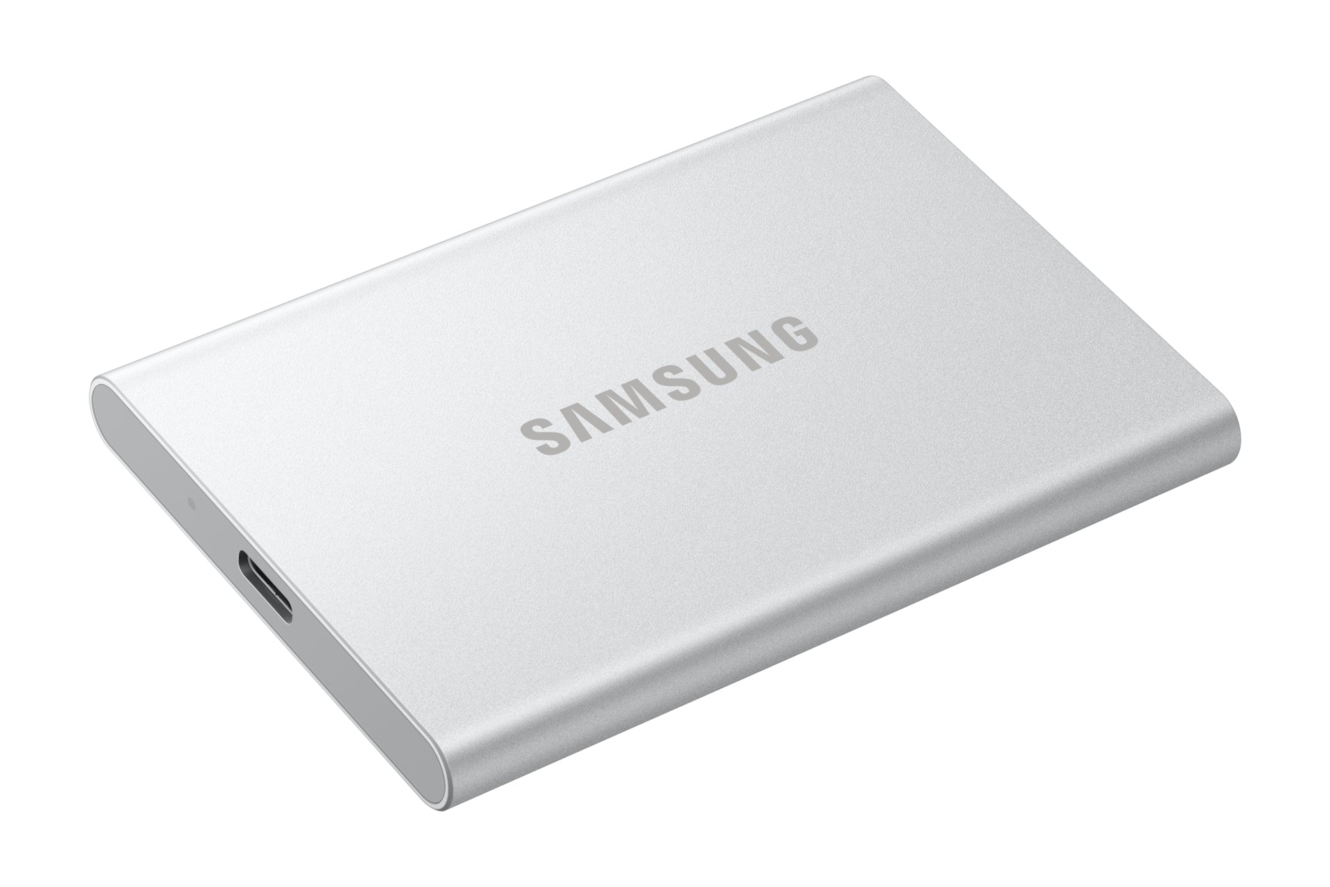 Samsung T7 – 1 TB PSSD, USB 3.2 Gen 2 (10 Gbit/s), 1050 MB/s lesen, 1000 MB/s schreiben, Aluminium, Silber