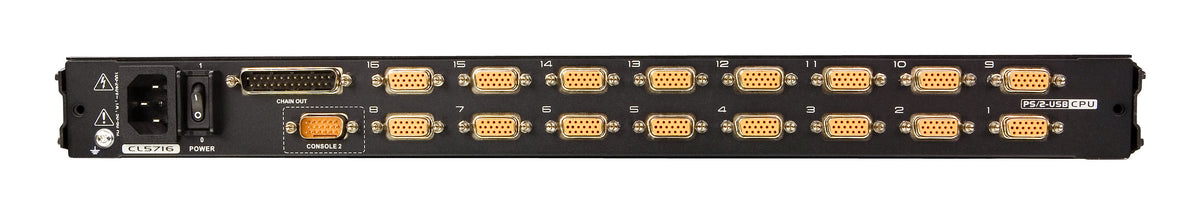 ATEN CL5716MW – 17,3" Rack-LCD-Konsole – 16-Port VGA KVM, 1920 × 1080, UK-Layout – 1U