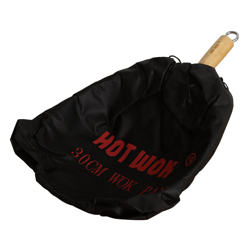 Hot Wok Fonduepfanne HW3730 – Ø 30 cm, Karbonstahl, Teflon, Schwarz/Holz