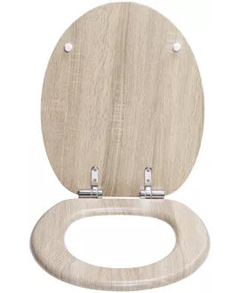 Diaqua Toilettensitz – MDF (FSC), Braun, Rund, 37,1 × 46,5 cm