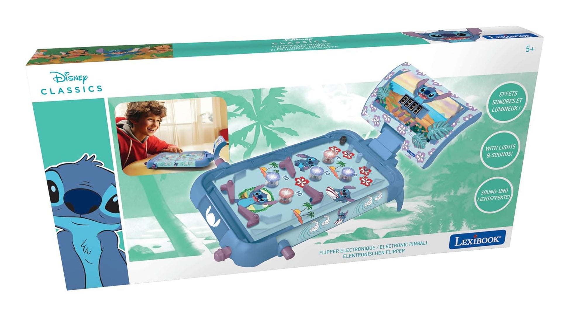 Lexibook Tischflipper Stitch – Brettspiel, 1–4 Spieler, ab 5 Jahren, 30 Min., mehrsprachig