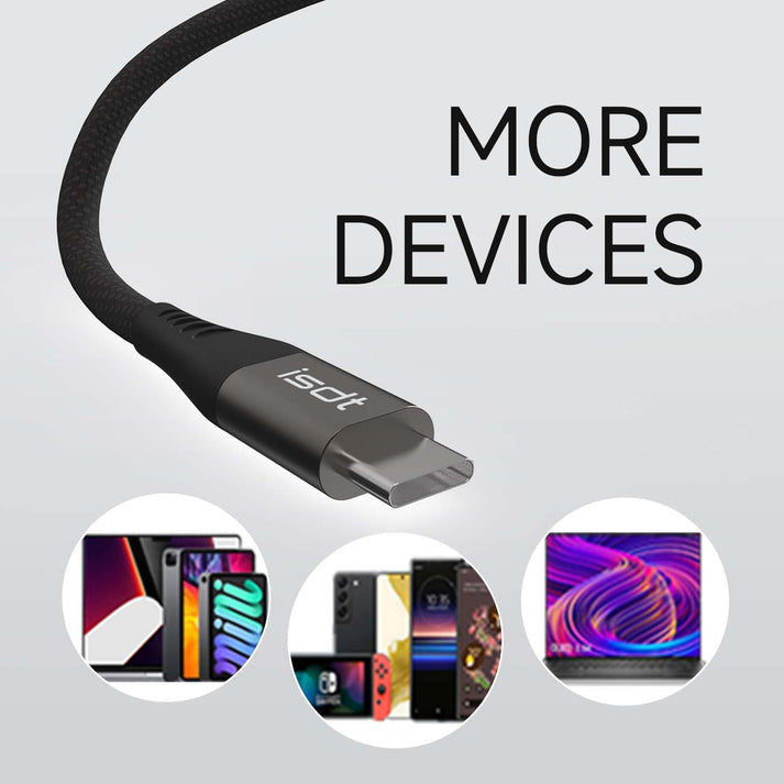ISDT USB-C auf USB-C Kabel – USB 3.2 Gen 2 (10 Gbit/s) – 2 m – PD 100 W – für MacBook und mehr